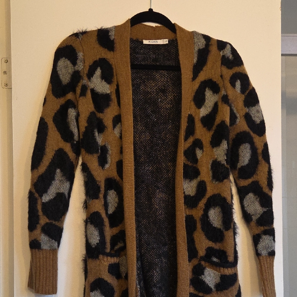 Ricki's Black and Brown Animal Print Cardigan